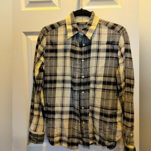 Ralph Lauren Relaxed Fit Checked Plaid Cotton Shirt
